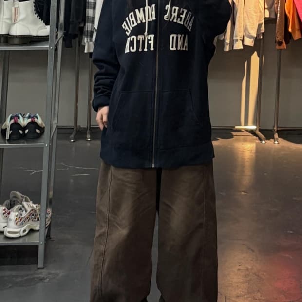 아베크롬비 아치로고 후드집업 A3374