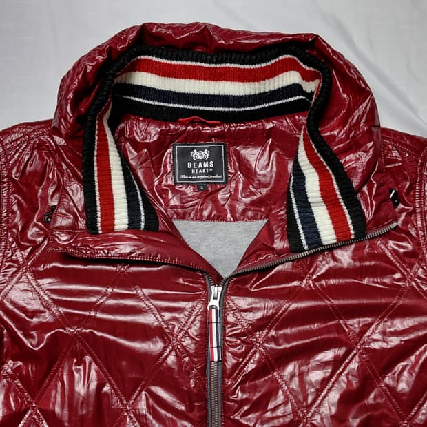 [BEAMS HEART] 빔즈 하트 다이아몬드 퀼팅 패딩 자켓 (L)