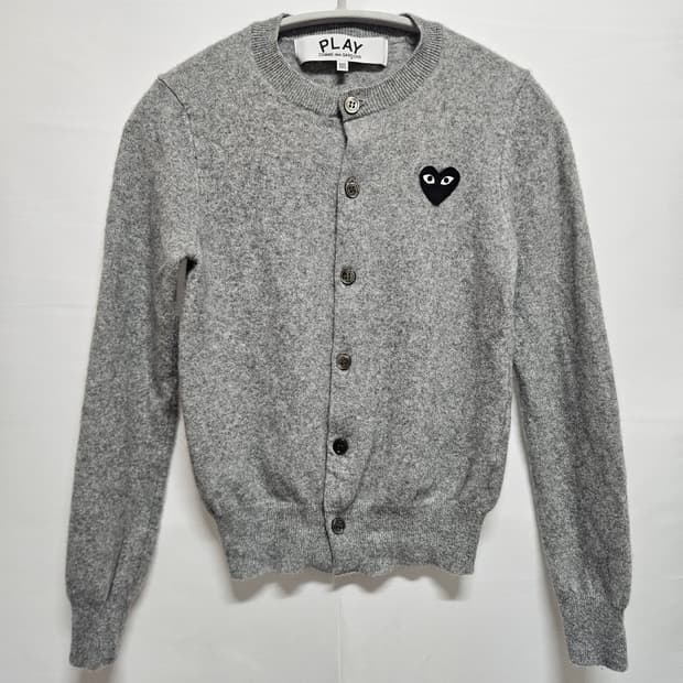꼼데가르송 하트 로고 가디건 XXS
