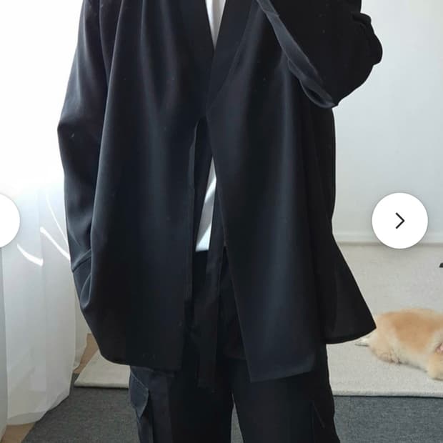 바닐라 바인 검정 생활 한복 저고리