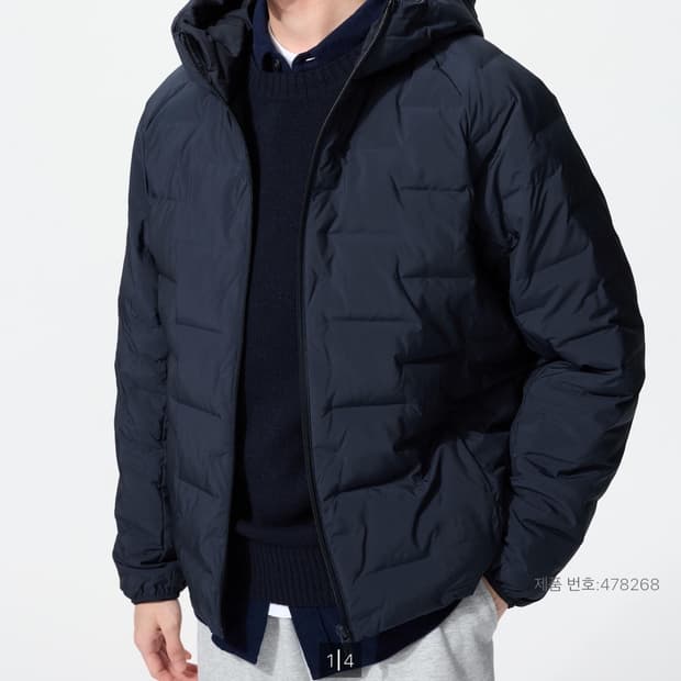 유니클로 퍼프테크 PUFFTECH 파카 네이비 