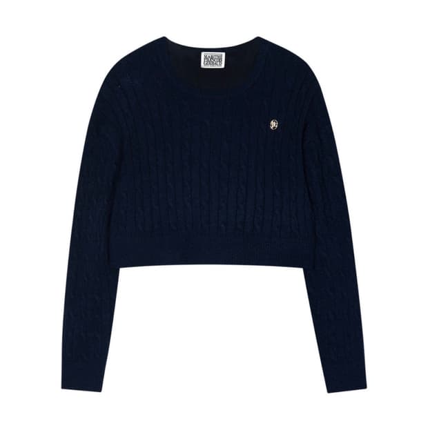 마리떼프랑소와저버 케이블 크롭 니트