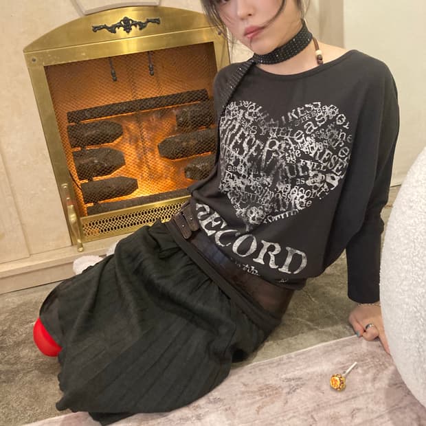 갸루 펑크 빈티지 코디세트 3pcs