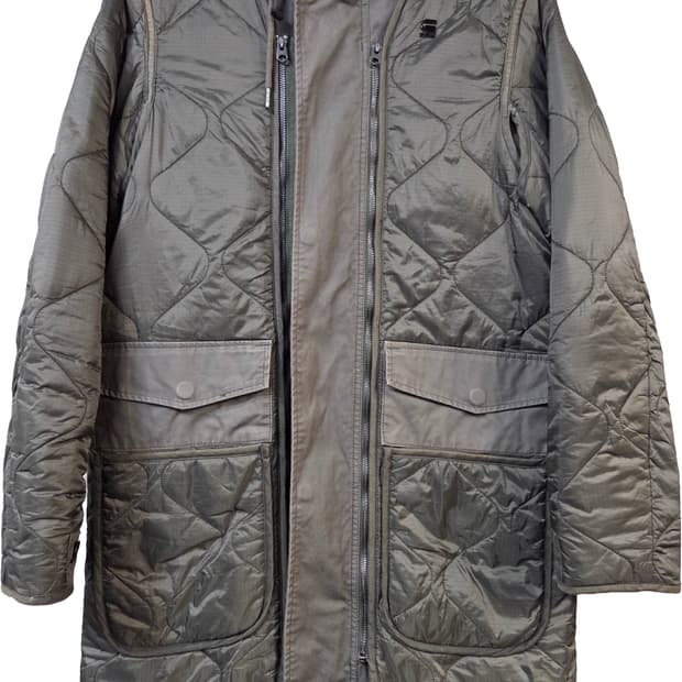 (특가)G-STAR 퀼팅 후드 코트(2PCS세트)남여공용XS/택없음