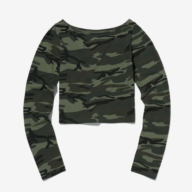 스웨이드 긴팔티 PATTERN CROP TEE [CAMO]