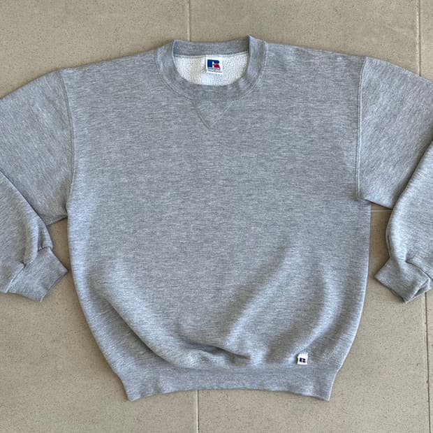 90s 빈티지 러셀 스웻셔츠 그레이 M USA