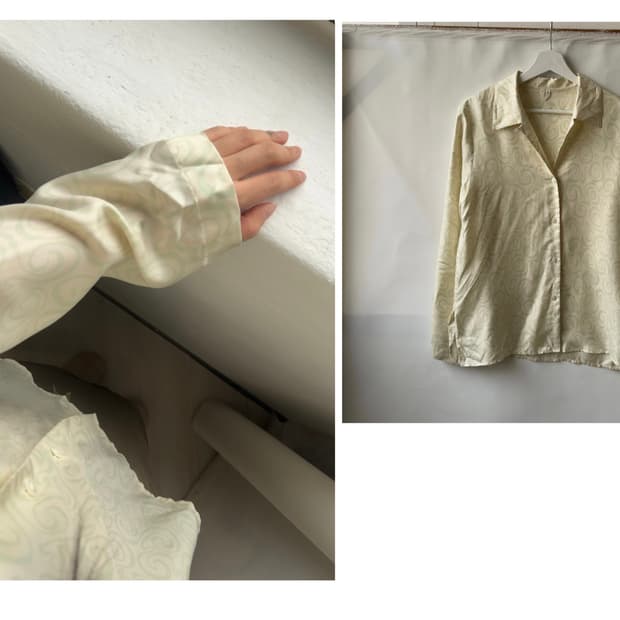 [Arket] Pastel Swirl Satin Blouse