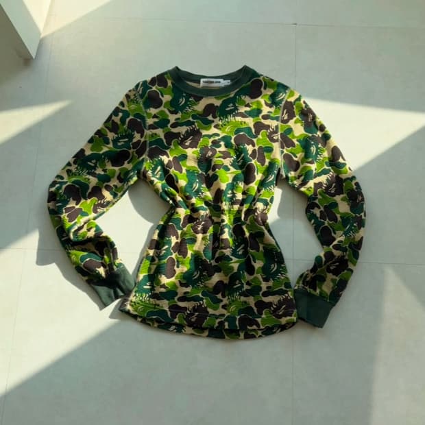 베이프 와플 니트