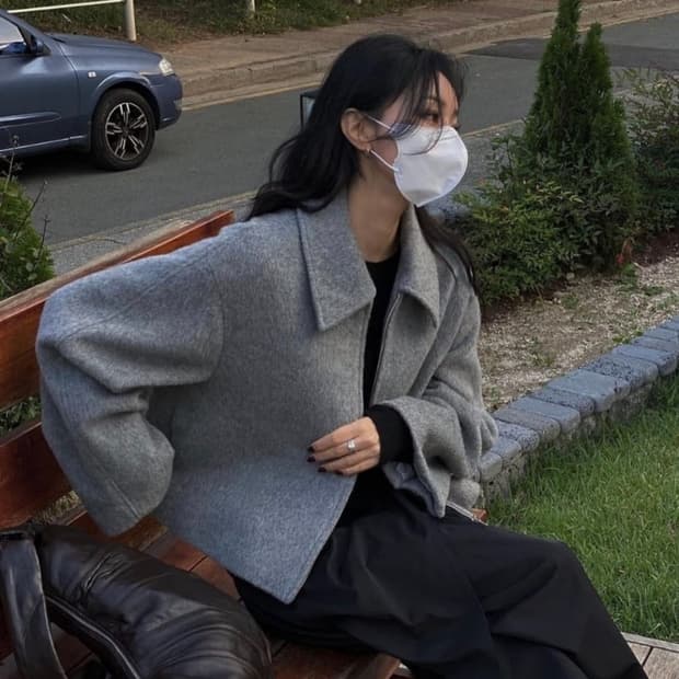 트리밍버드 트라움 숏 집업 자켓 블랙