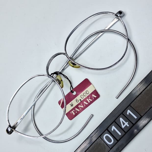 80s 일본제 빈티지 데드스톡 미사용/실버 케이블 템픅 안경테/클래식
