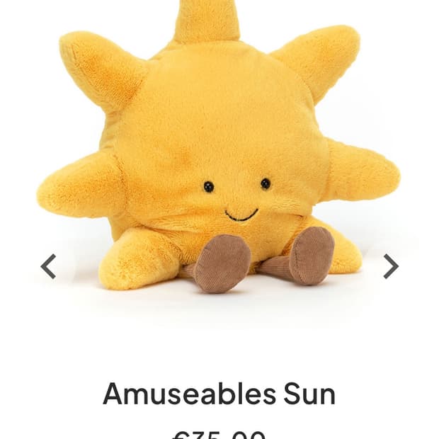 젤리캣 어뮤저블 썬 태양 모양 인형 Jellycat Sun
