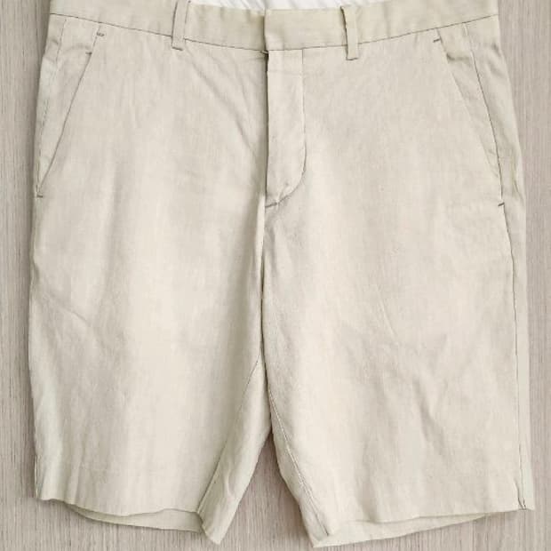 [정품/30] 띠어리(Theory) 남성 린넨 슬림핏 반바지 - 오트밀/