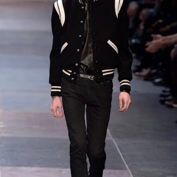 생로랑 / 테디 자켓 / 블랙 / 48