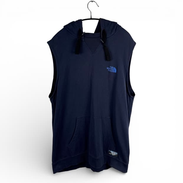 (M) 노스페이스 슬리브리스 후드 티 네이비