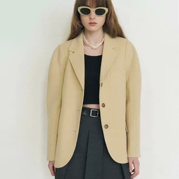 [마론에디션] 커스타드 울 블레이저