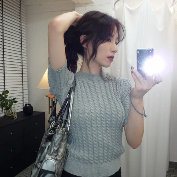 light grey knit