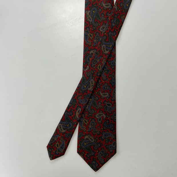 YSL 입생로랑 명품 정품 페이즐리 넥타이 8.2cm
