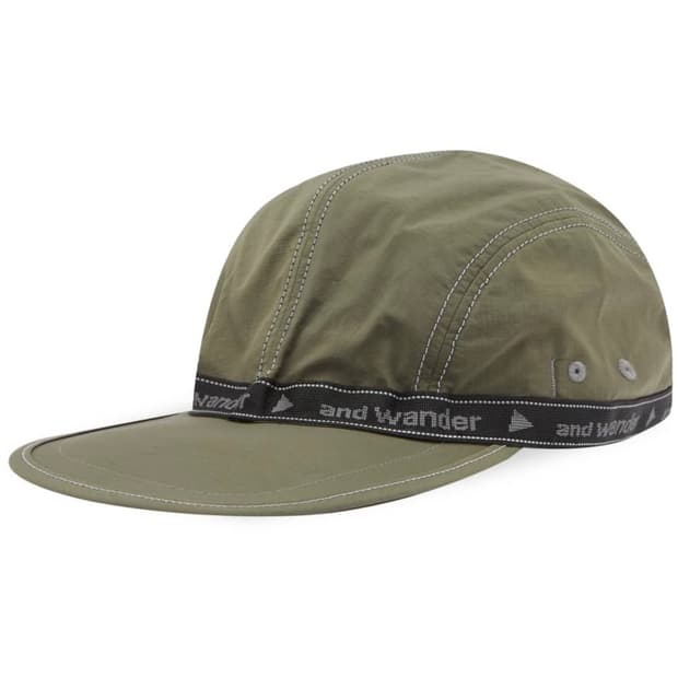 앤드원더 and wander JQ 테이프 캡 카키