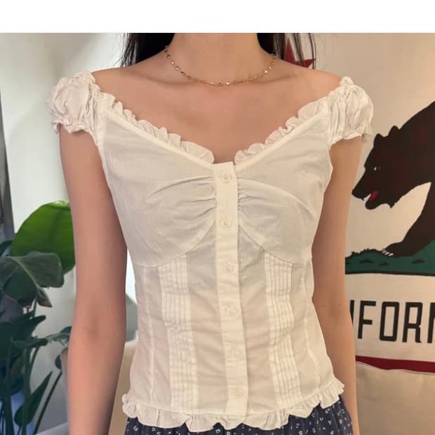 [brandy melville] tianna top (white)