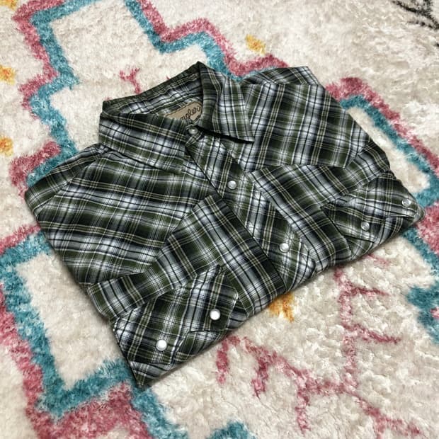 WRANGLER 랭글러 웨스턴 체크 셔츠