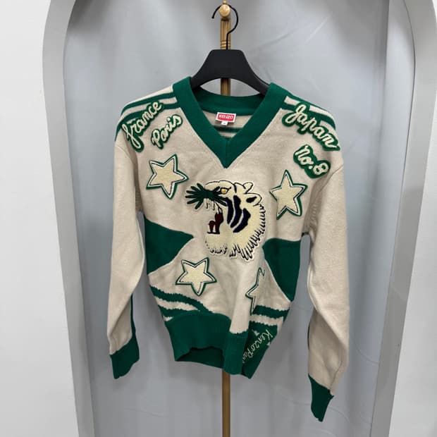 백화점판 겐조 바시티 울 니트 M 