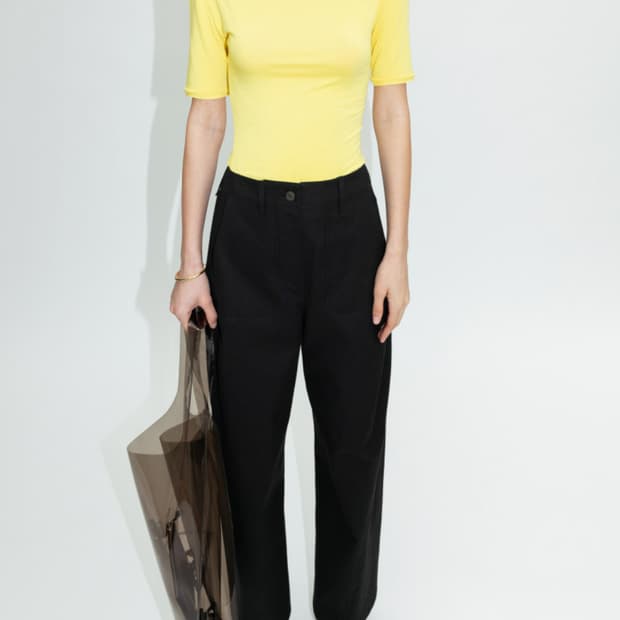 오르 보트넥 슬림 반팔티