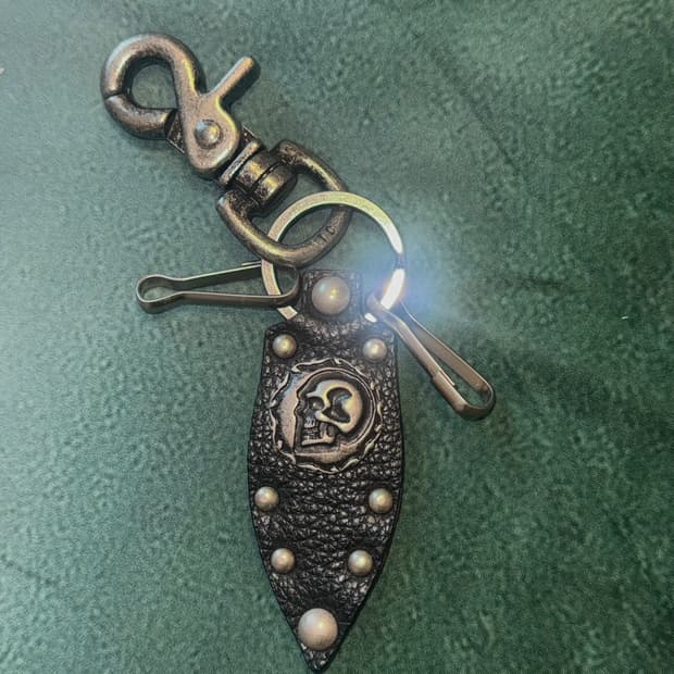 아캄 aakam 레더 해골키링