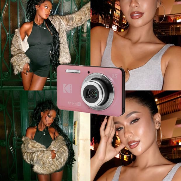 인기!희귀) kodak fz55 빈티지 핑크 디카