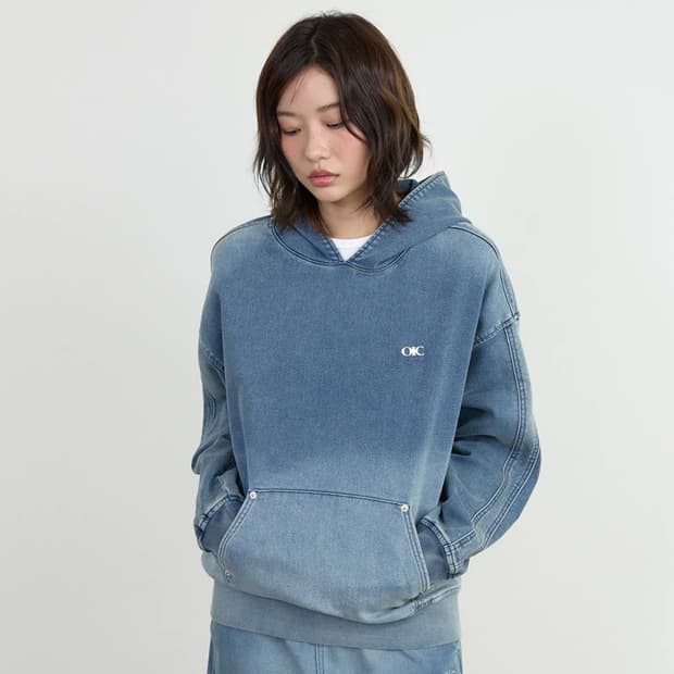 새상품 오아이오아이 헤리티지 데님 후드