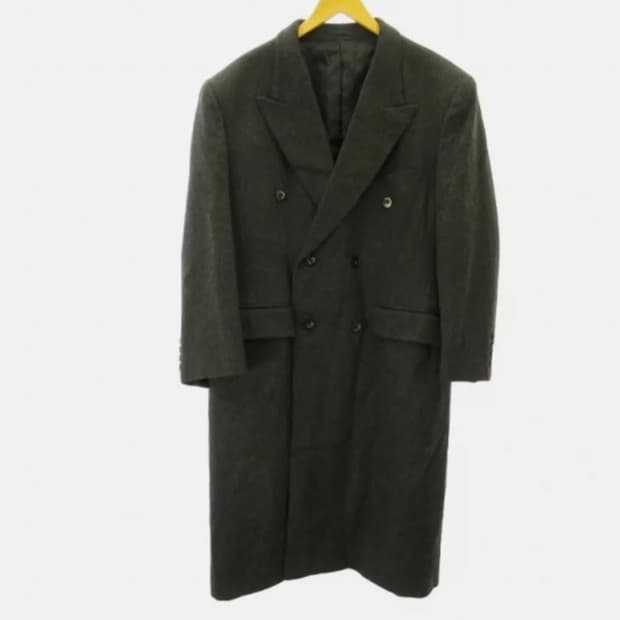 Crombie 캐시미어100% 더블롱코트 xxl