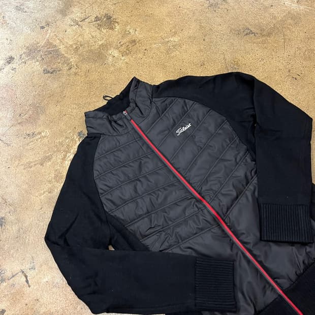 [정품/M] 타이틀리스트 블랙 퀼팅 자켓 b17