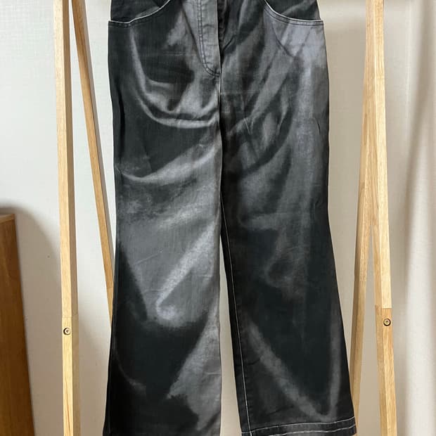 샤넬 블랙 워싱 와이드 데님 팬츠 36 정품