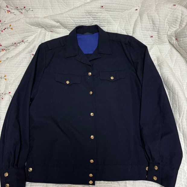소련 해군 1991년 보급 네이비 금장 블레이저 자켓(105)