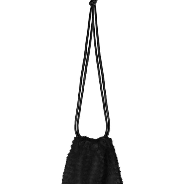 트리밍버드 Fringe Fur Bag [ Black ]