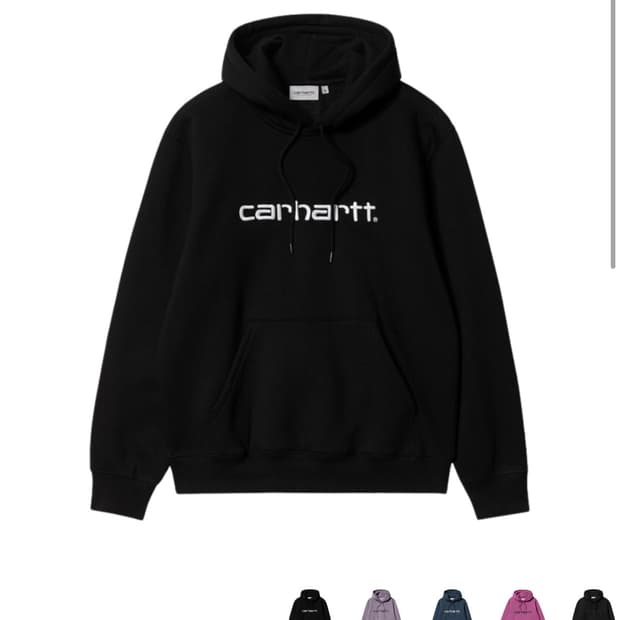 칼하트 wip 후드 칼하트 스웨트 셔츠 블랙 화이트