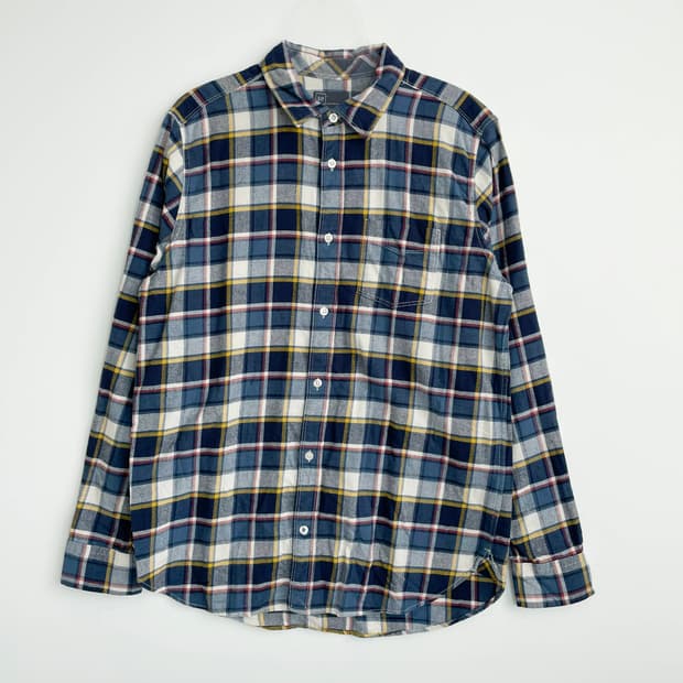 A2 갭 GAP 멀티컬러 체크 버튼업 셔츠 L사이즈