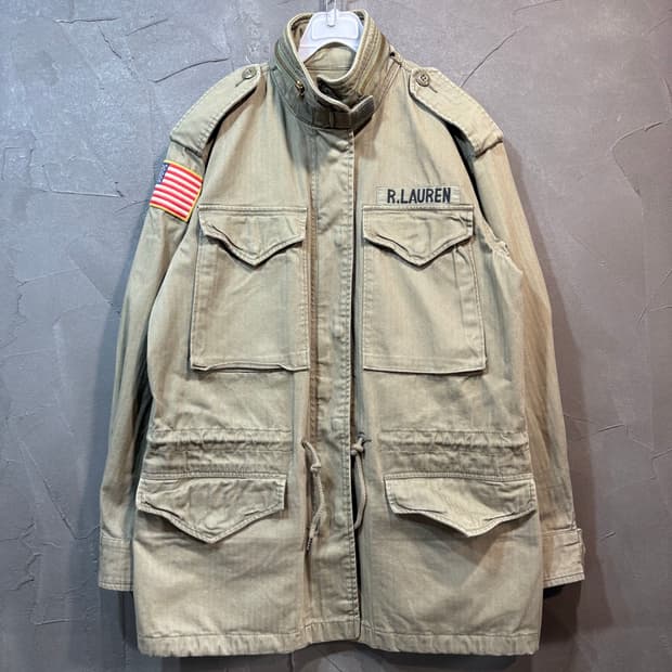 [S] POLO 폴로 랄프로렌 성조기 패치 필드 자켓