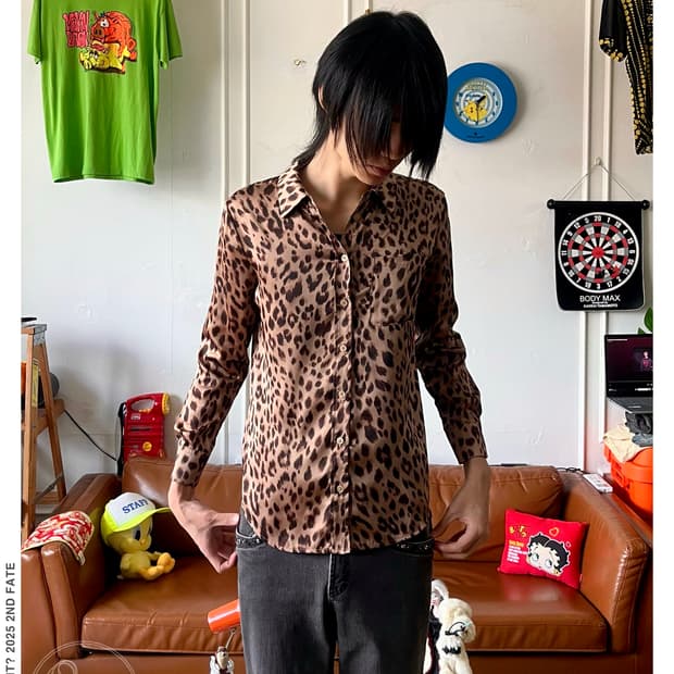 JPN Vintage Leopard Graphic Shirt