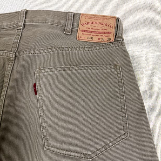 웨어하우스x빔즈플러스 코듀로이팬츠 34