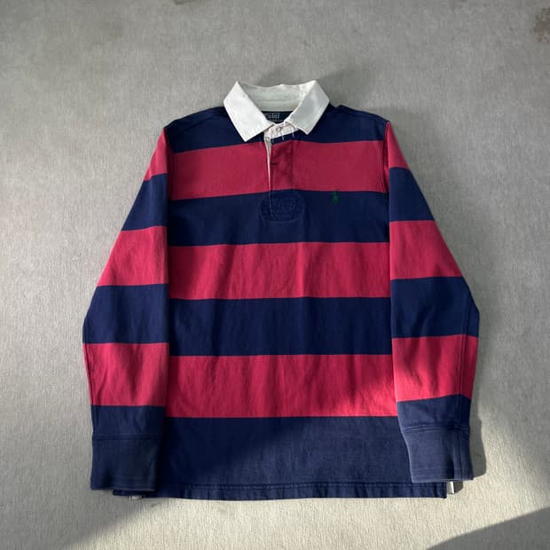 100 폴로랄프로렌 스트라이프 럭비티 