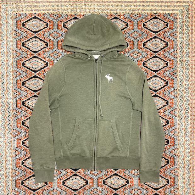 아베크롬비 카키 후드집업 남성M