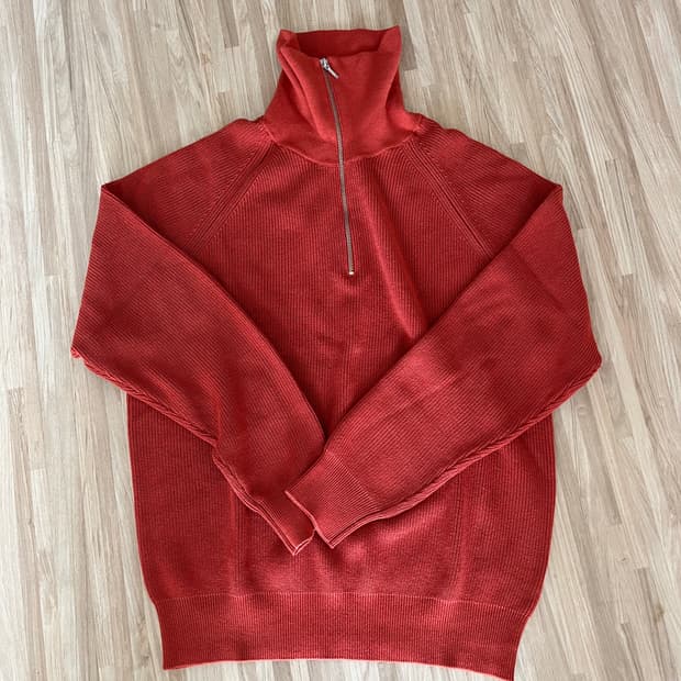 소신 니트 하프 집업 M