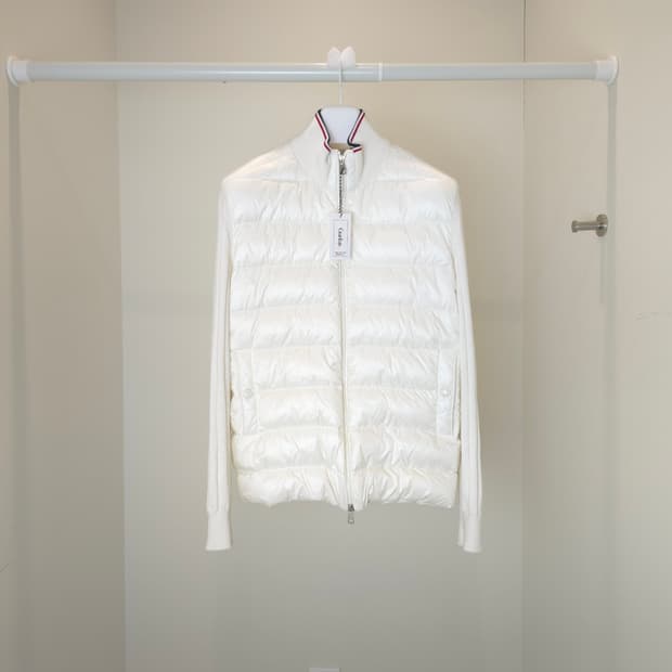 [중고/정품] 몽클레어 트리콧 니트패딩 화이트