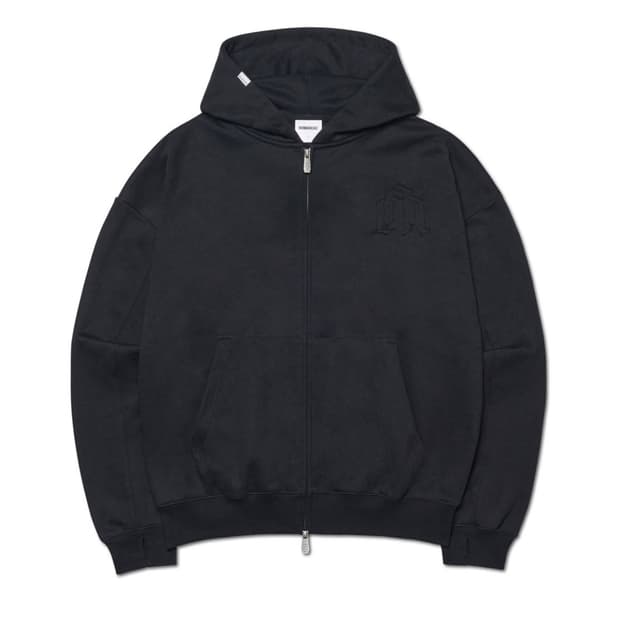 노매뉴얼 후드집업 overlay logo hood zipup 