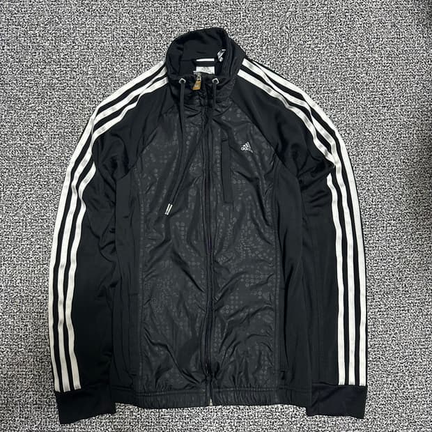 (85) 아디다스 삼선 블랙 패턴 바람막이 트레이닝 자켓