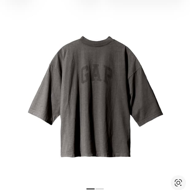 이지 갭 엔지니어드 바이 발렌시아가 도브 3/4 슬리브 티셔츠 그레이