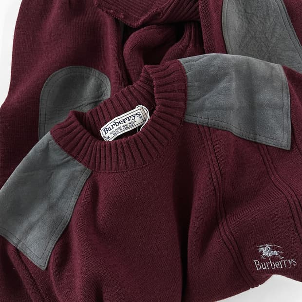 80~90s 빈티지 버버리 울 코만도 스웨터