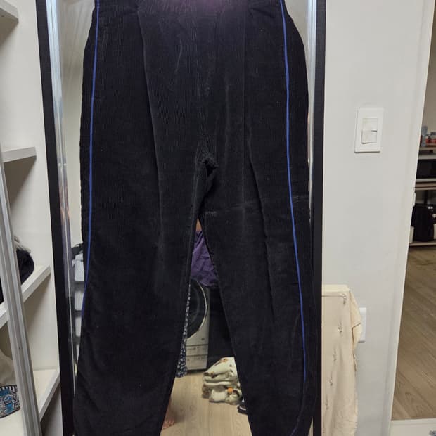 스투시 코듀로이 밴딩 팬츠 블랙 M