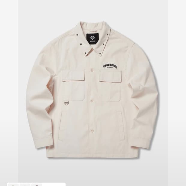 [할리데이비슨] 라이더 프린팅 셔츠 크림_크림 M