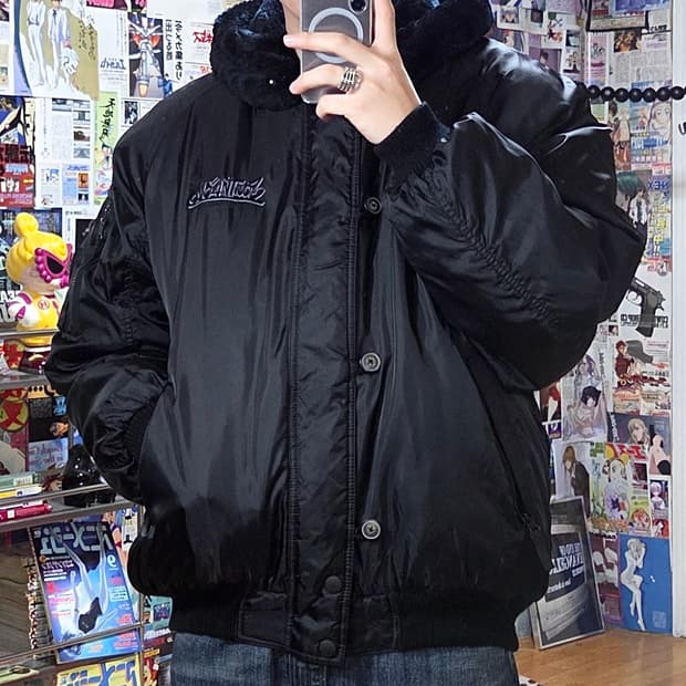 사우스 폴 올드스쿨 힙합 오버핏 항공 패딩 